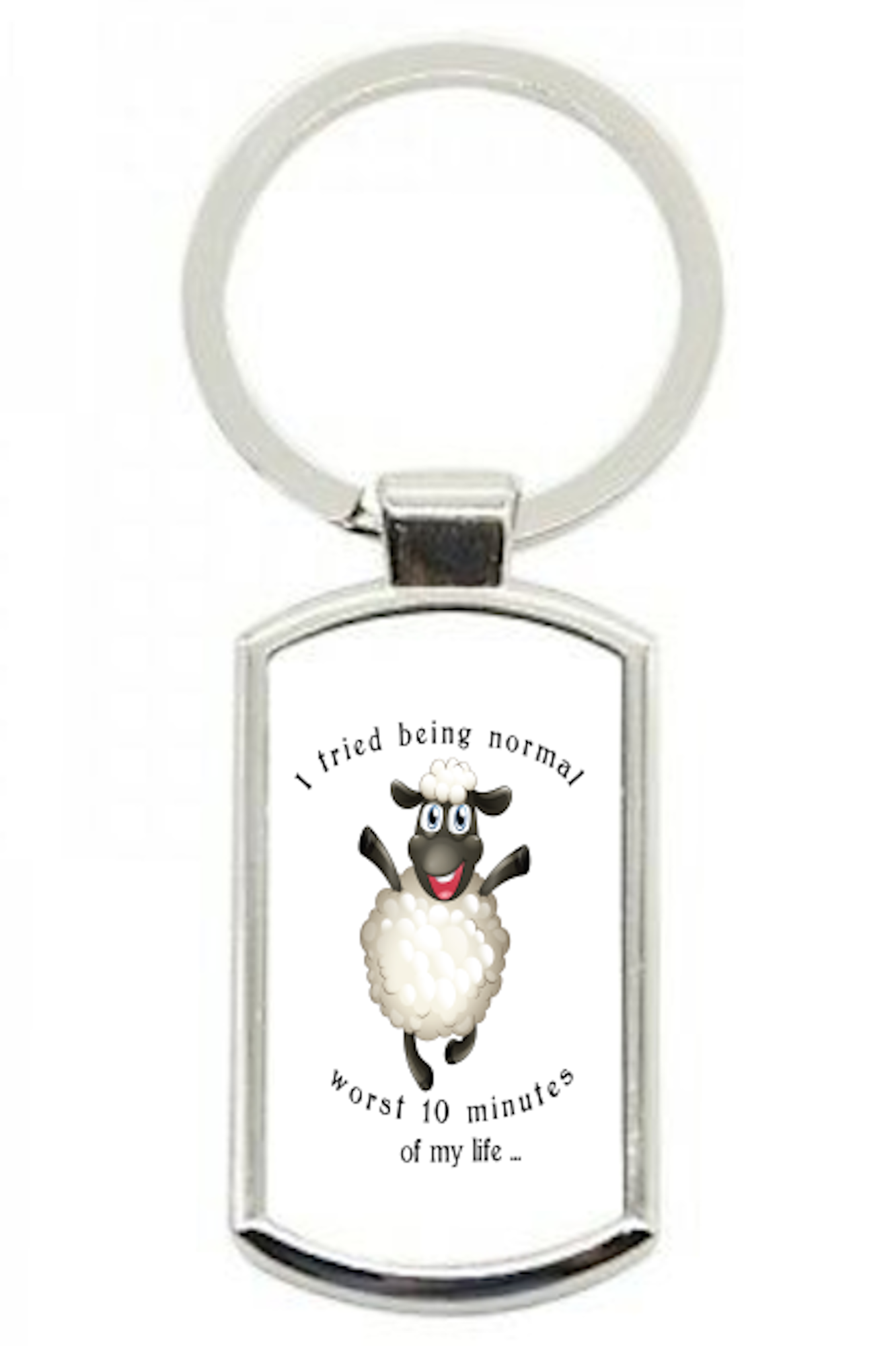 Sheep - I Tried Being Normal It Was .... Rectangle Keyring, Shee